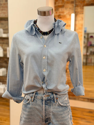 Tailored Frill Vintage Button-Up, XS - The South Apparel
