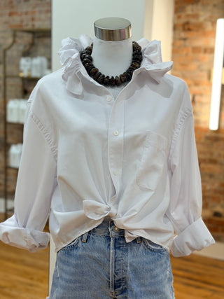 The Tailored Frill Vintage Button Up- Large/XL - The South Apparel