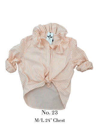 The Tailored Frill Vintage Button Up- Medium/Large - The South Apparel