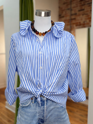 The Tailored Frill Vintage Button Up- Medium/Large - The South Apparel