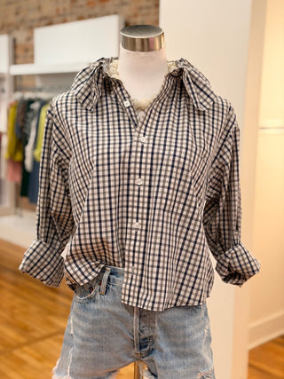 The Tailored Frill Vintage Button Up- Medium/Large - The South Apparel