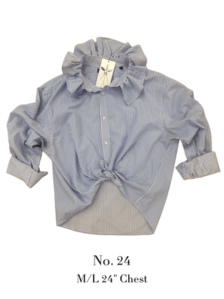 The Tailored Frill Vintage Button Up- Medium/Large - The South Apparel