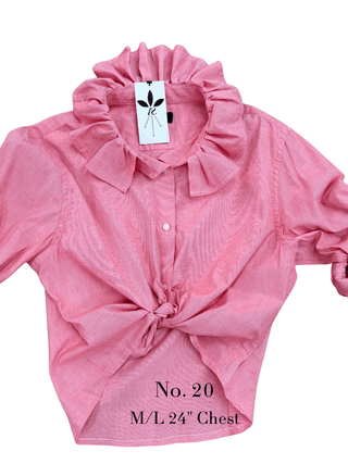 The Tailored Frill Vintage Button Up- Medium/Large - The South Apparel