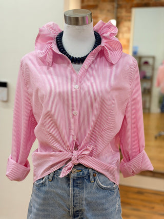 The Tailored Frill Vintage Button Up- Medium/Large - The South Apparel