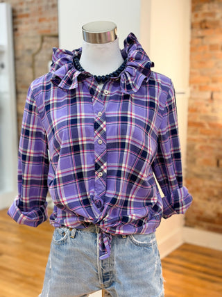 The Tailored Frill Vintage Button Up- Medium/Large - The South Apparel