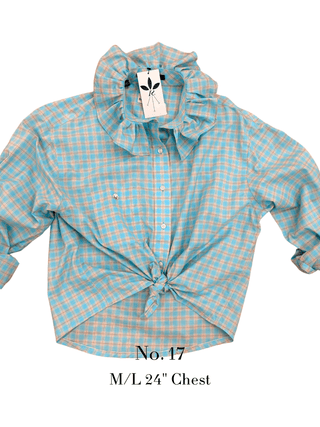 The Tailored Frill Vintage Button Up- Medium/Large - The South Apparel