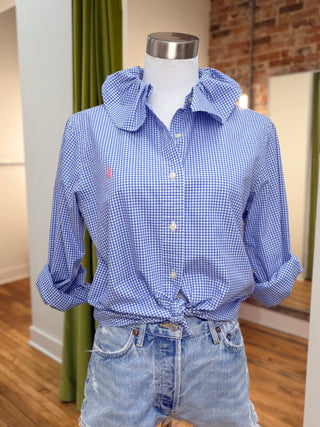 The Tailored Frill Vintage Button Up- Small/Medium - The South Apparel