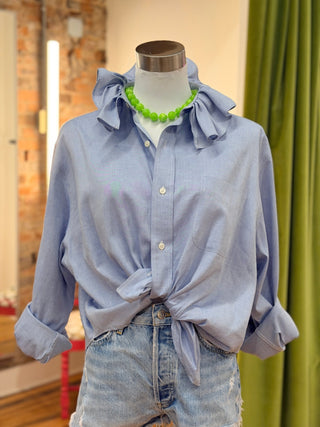 The Tailored Frill Vintage Button Up- X Large - The South Apparel