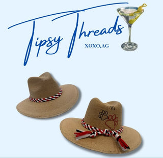 Tipsy Threads Natural Palm Game Day Hat - The South Apparel
