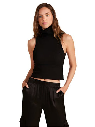 Turtleneck Tank in Black - The South Apparel
