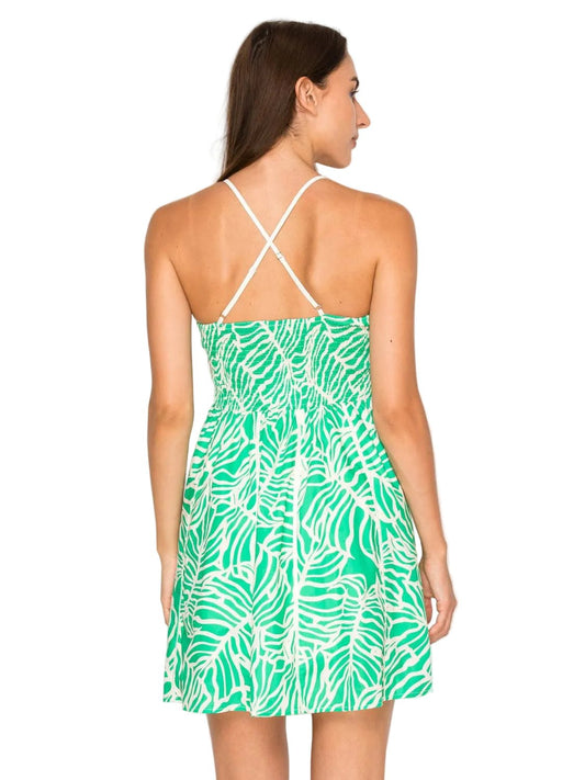 Verde Palms Mini Dress - The South Apparel