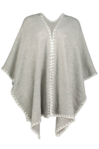 Whipstitch Shawl in Heather Grey - One Size - The South Apparel