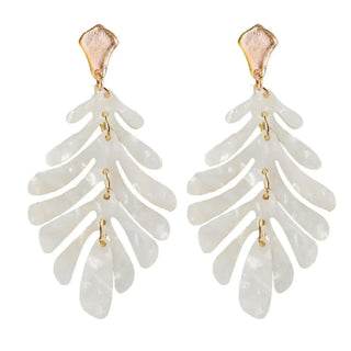 White Petite Palm Drops - The South Apparel