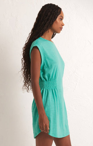 Z Supply Rowan Textured Knit Dress in Cabana Green - The South Apparel