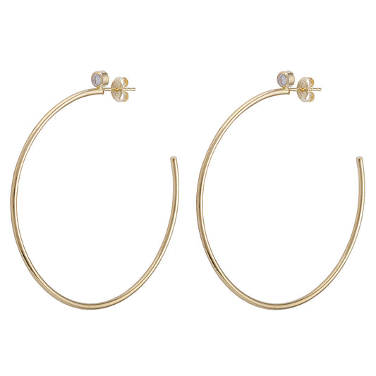 Sheila Fajl Briana Hoops- Brushed Gold