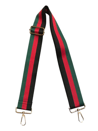 ah - dorned Adjustable Bag Strap - Red/Green/Black Stripe - The South Apparel