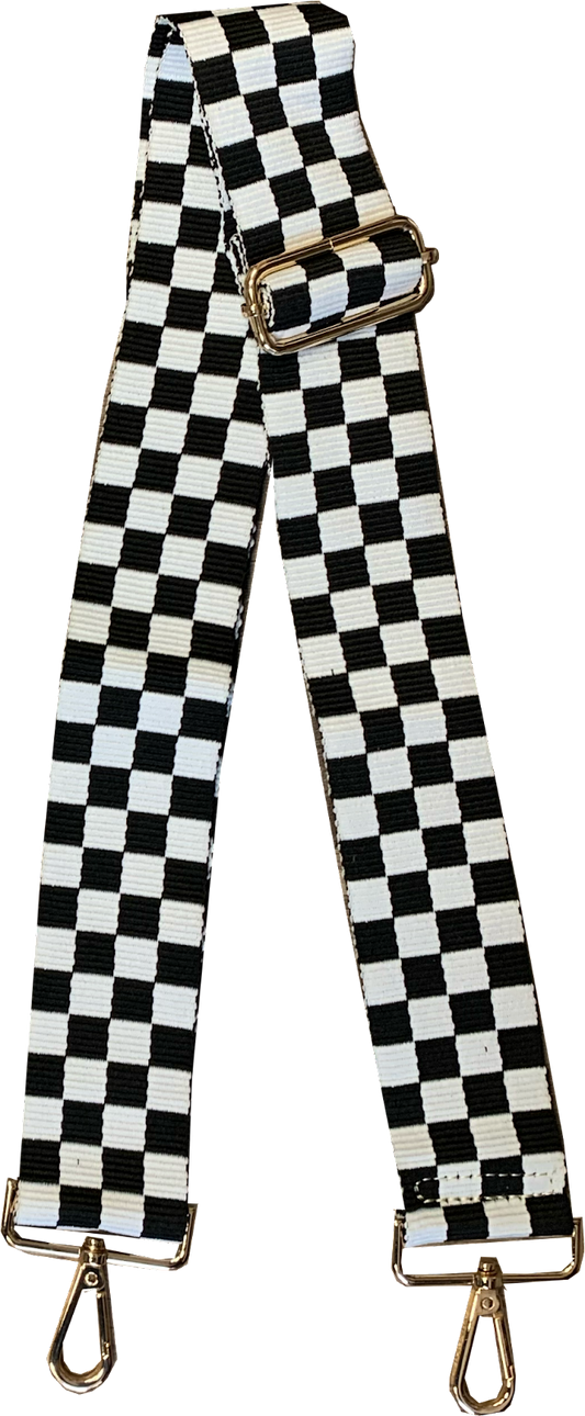 ah!dorned Adjustable Bag Strap Black/White Tile